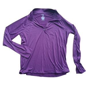 Danskin Now Women's Size Extra Large Plum Quarter-Zip Top